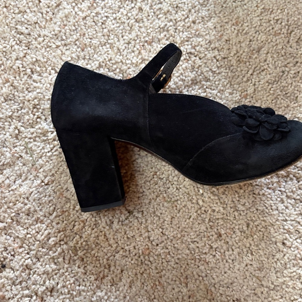 Chie Mihara Mary Jane platform suede high heels ankle strap - Picture 9 of 10
